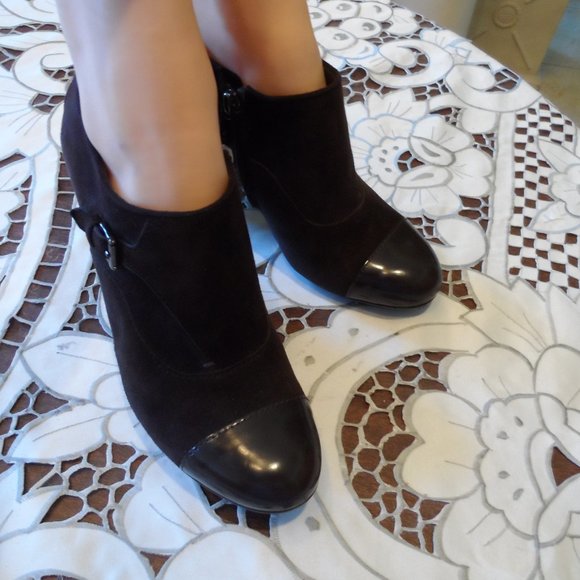 Tod's Brown Suede/Patent Leather Ankle Boot 37 - Picture 3 of 16